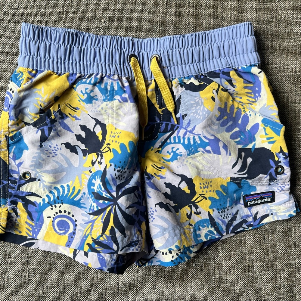 Patagonia Kids Shorts - Blue, Yellow, Black